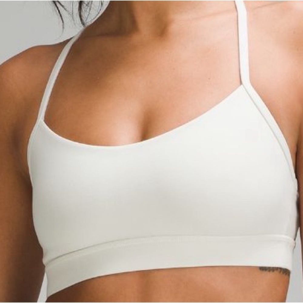 white Lululemon sports bra